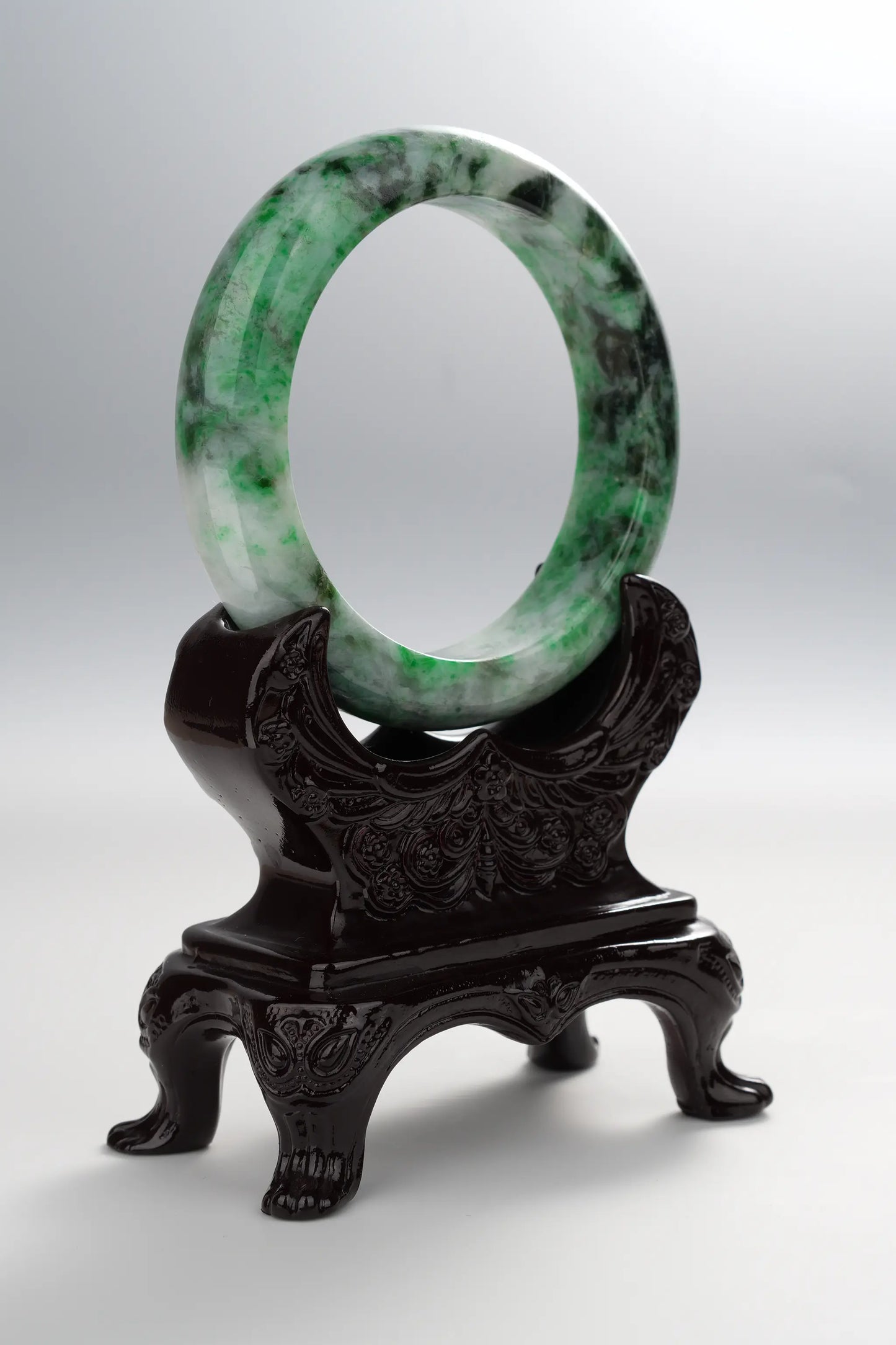 #0019 Rich Green Jadeite Jade Bangle Size 60.3