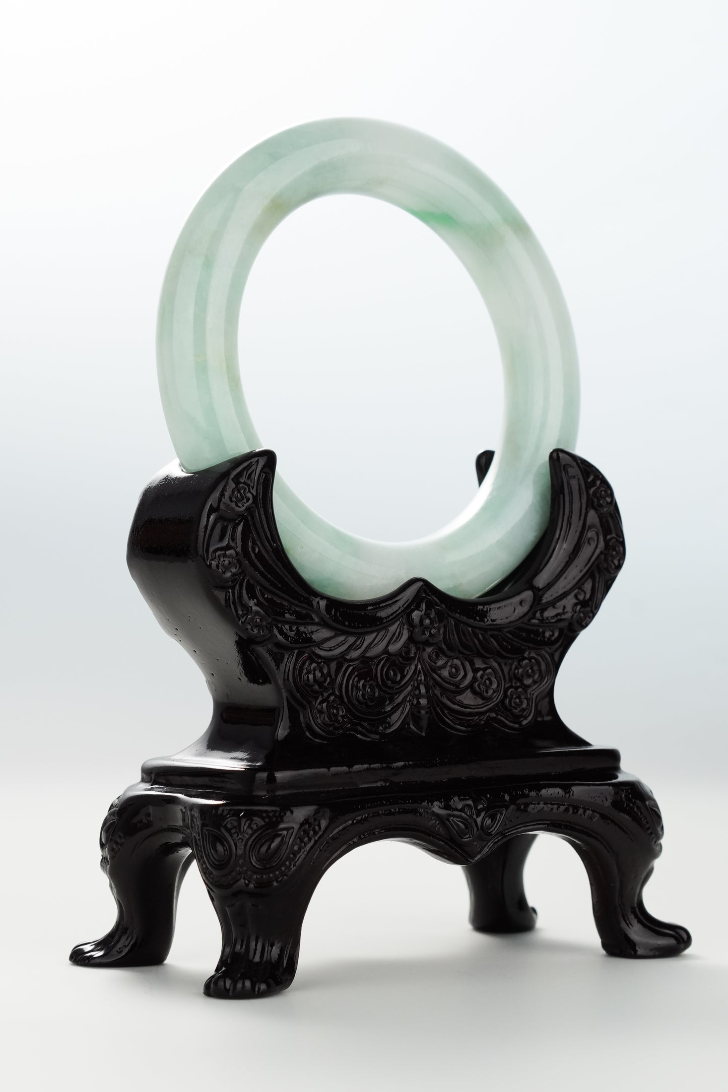 #0067 Sun Green Jadeite Jade Bangle Size 52.7 (fits up to 54.5)