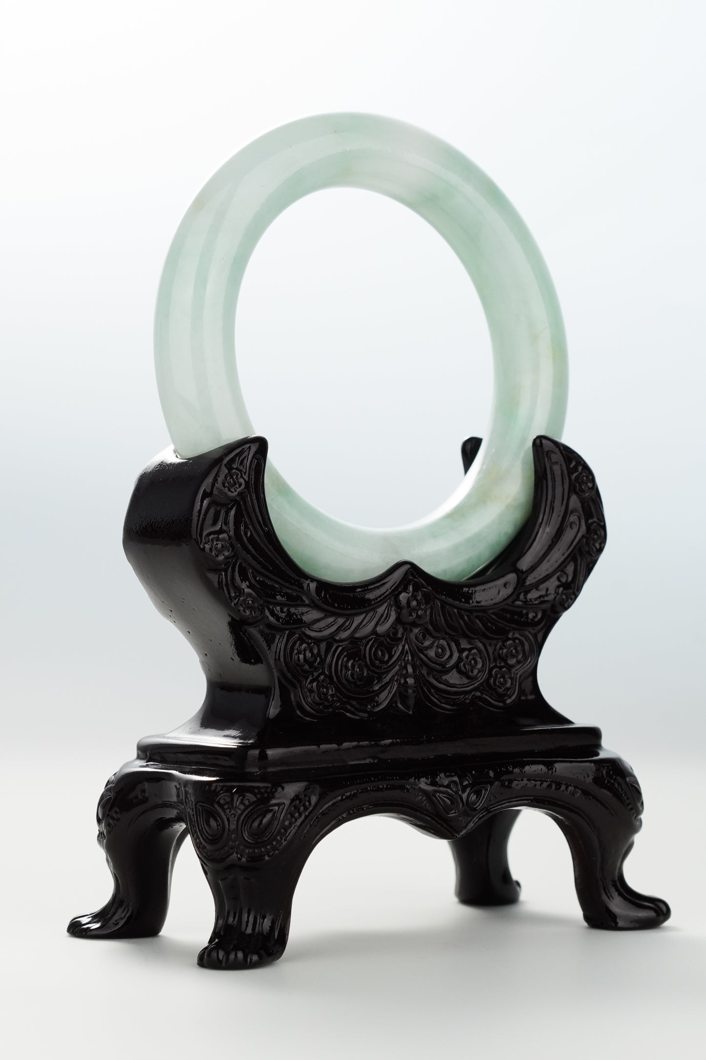 #0067 Sun Green Jadeite Jade Bangle Size 52.7 (fits up to 54.5)