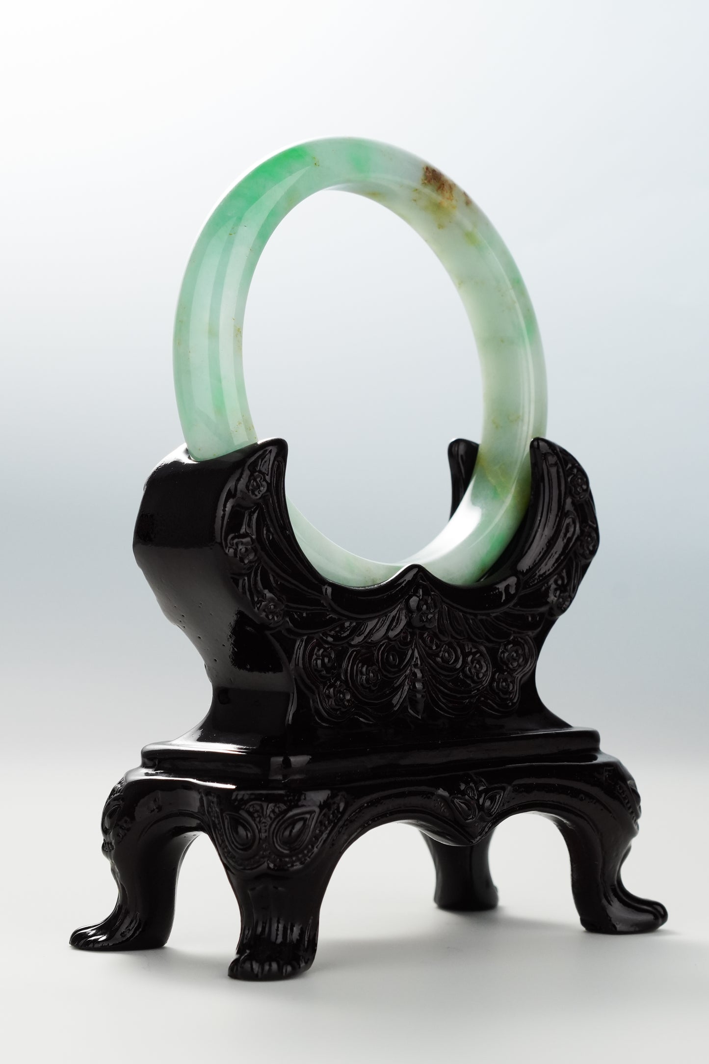 #0107 Sun Green Yellow Jadeite Jade Bangle Size 57.5