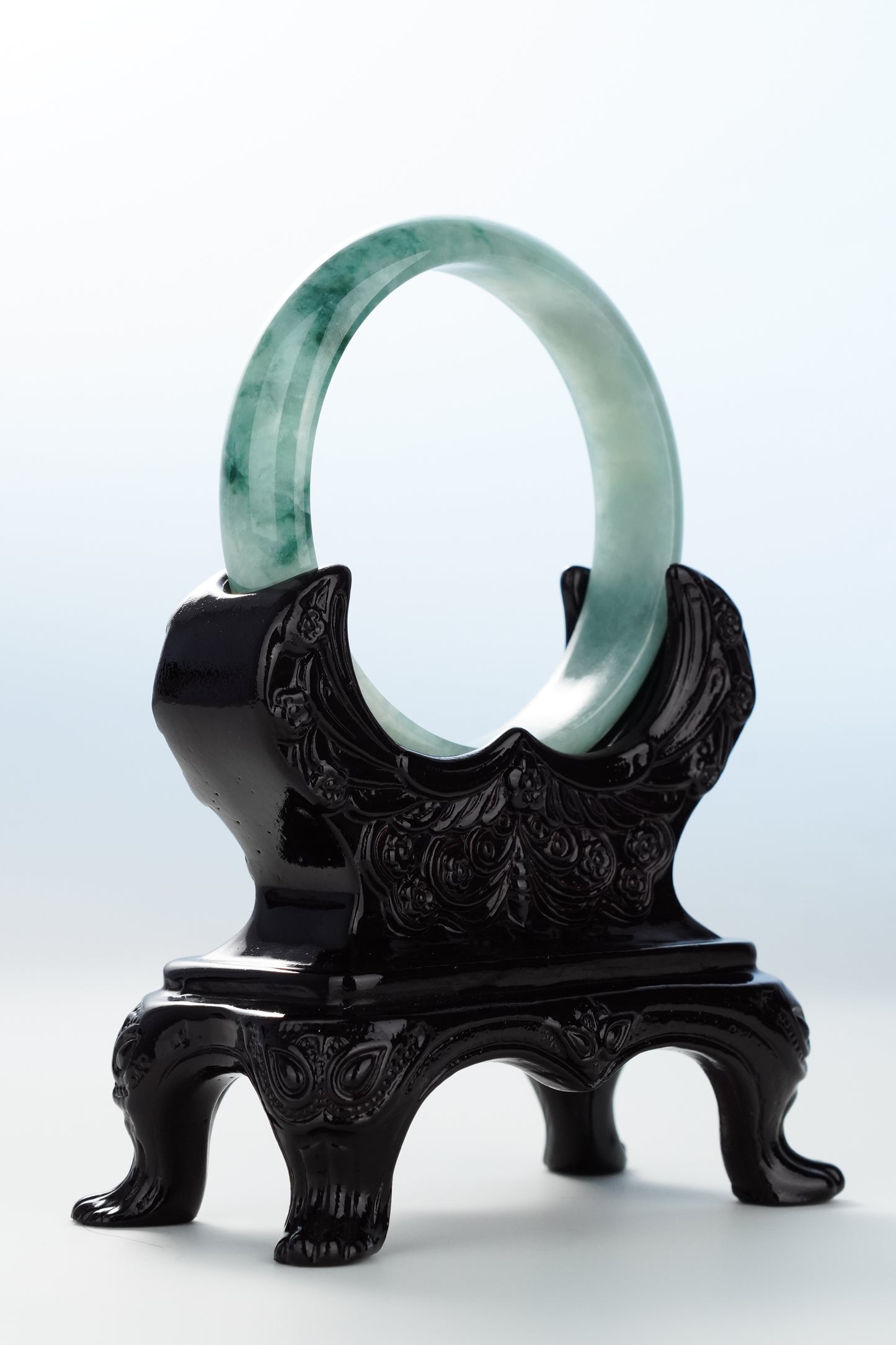 #0116 Forest Green Jadeite Jade Bangle Size 56