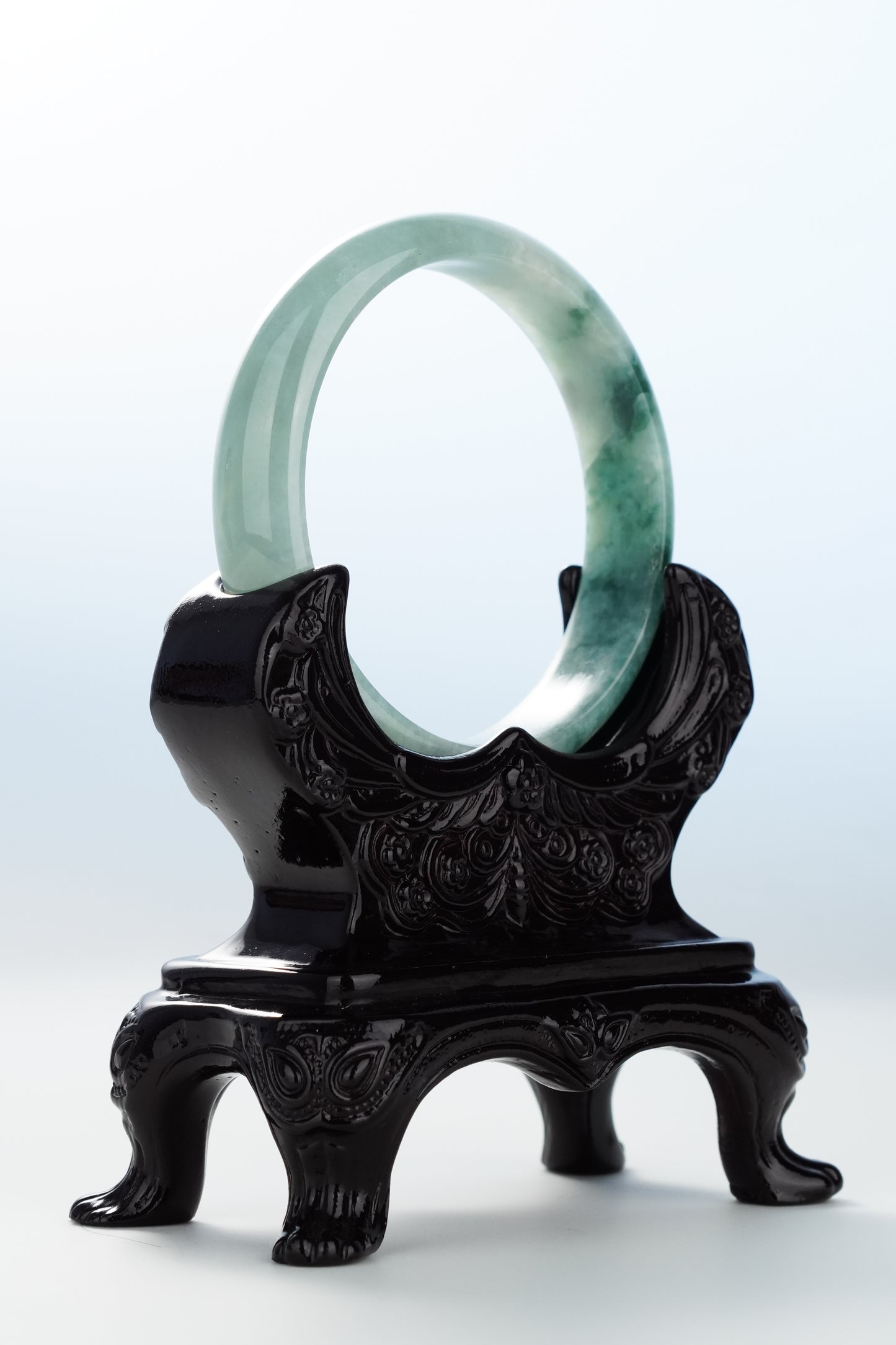 #0116 Forest Green Jadeite Jade Bangle Size 56