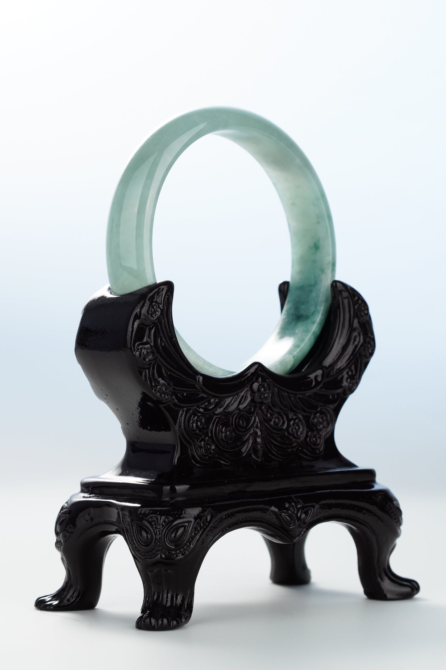 #0116 Forest Green Jadeite Jade Bangle Size 56
