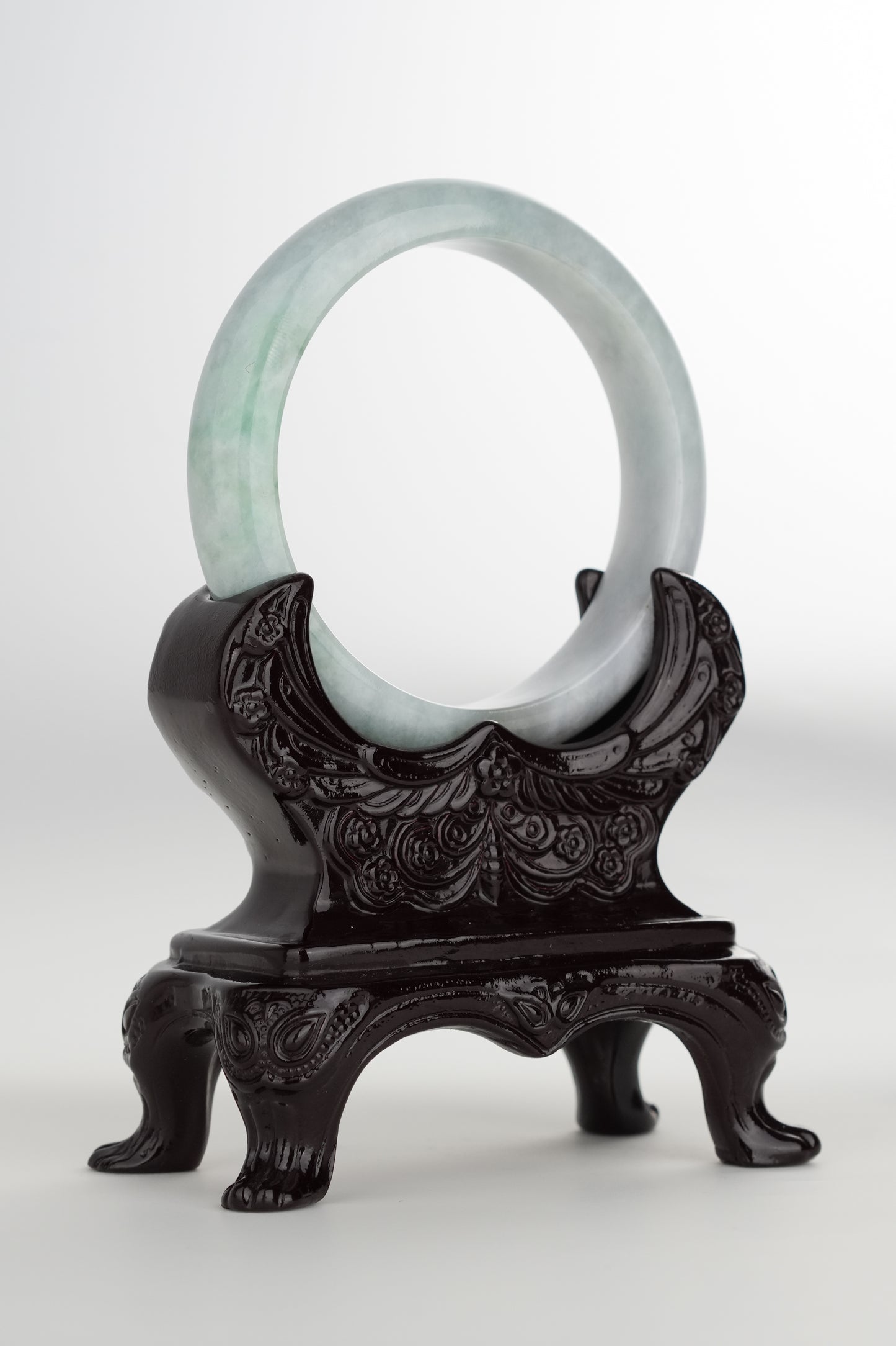 #0187 Green Blue Jade Bangle Size 58.6