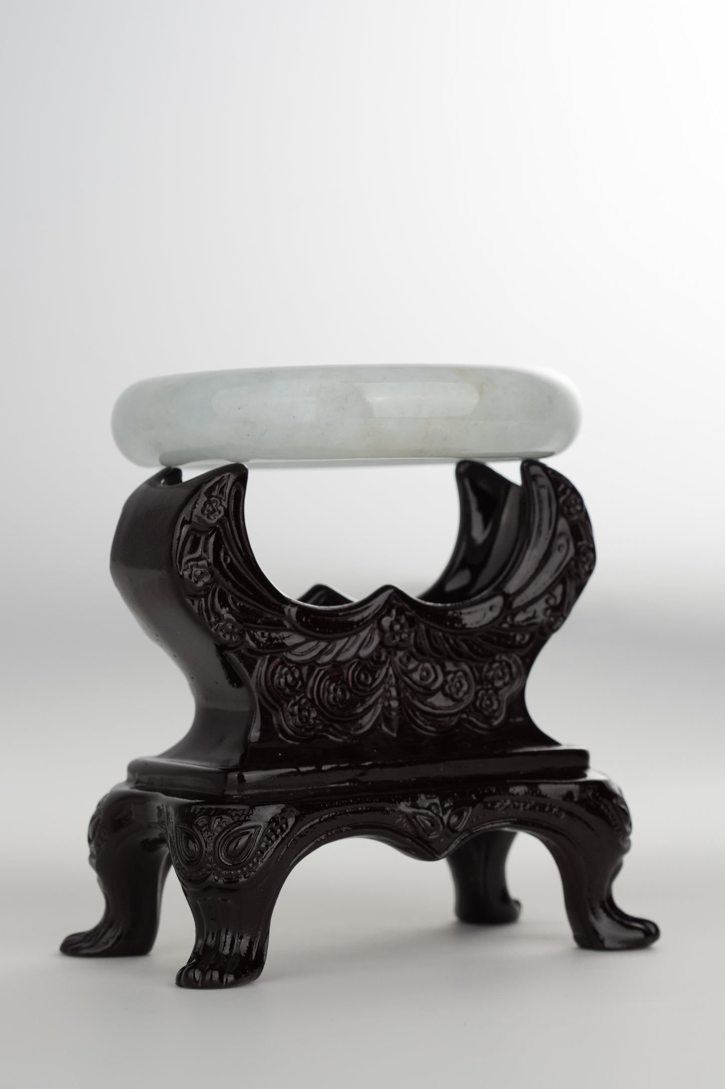 #0201 Light Blue Jade Bangle Size 57