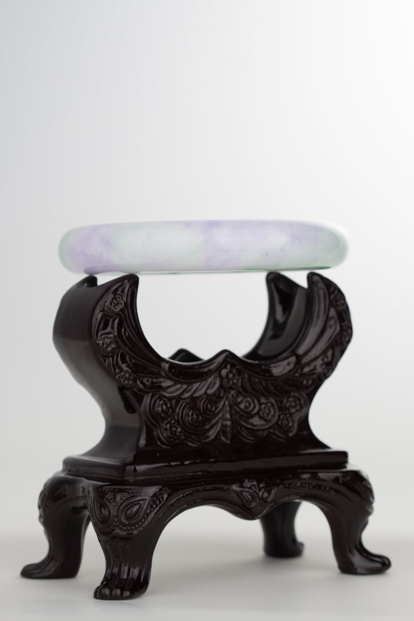 #0212 Spring Lavender Green Jade Bangle Size 56.8