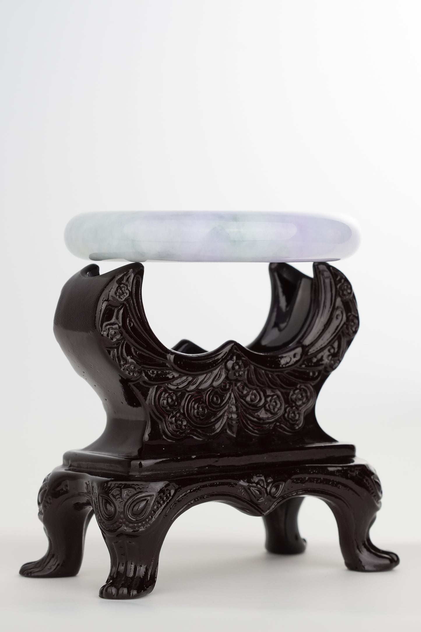 #0231 Spring Lavender Green Jade Bangle Size 53.7