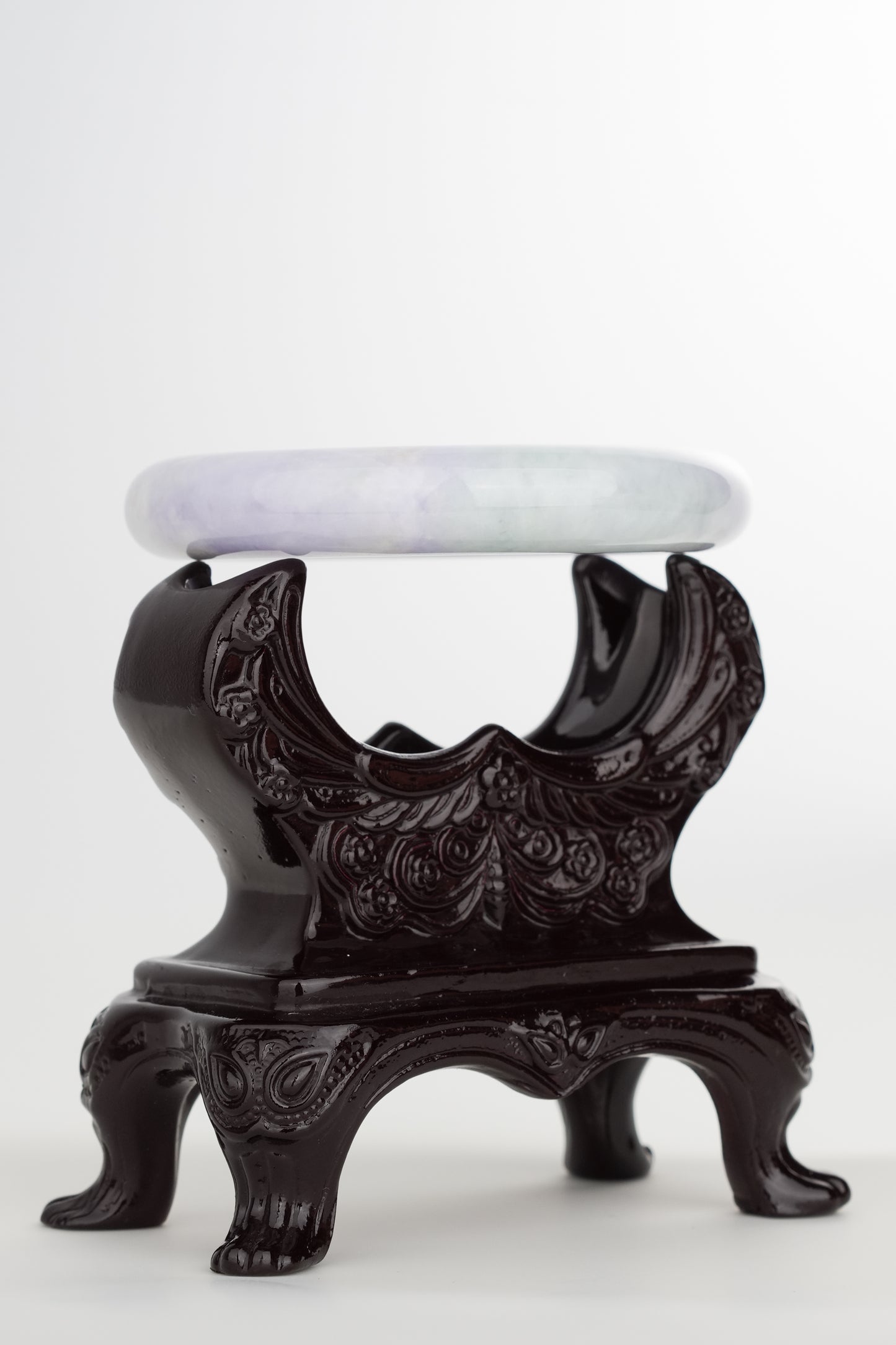 #0231 Spring Lavender Green Jade Bangle Size 53.7