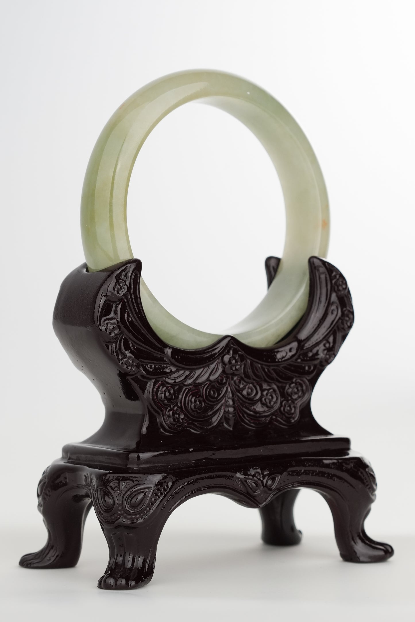 #0232 Yellowish Green Jade Bangle Size 57
