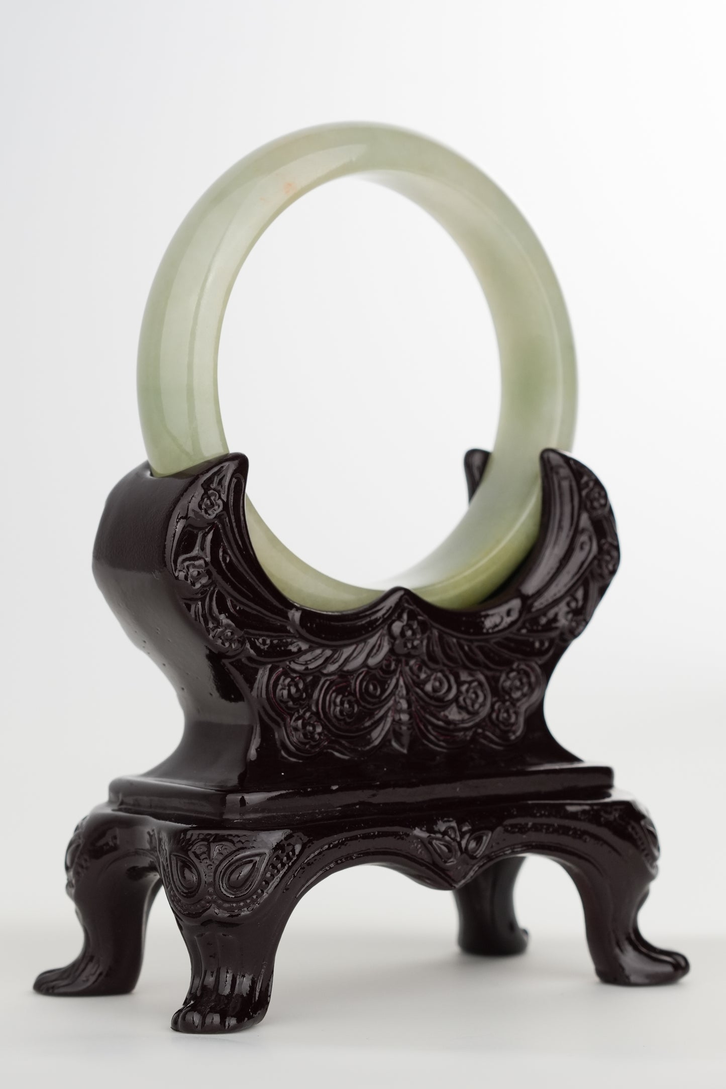 #0232 Yellowish Green Jade Bangle Size 57