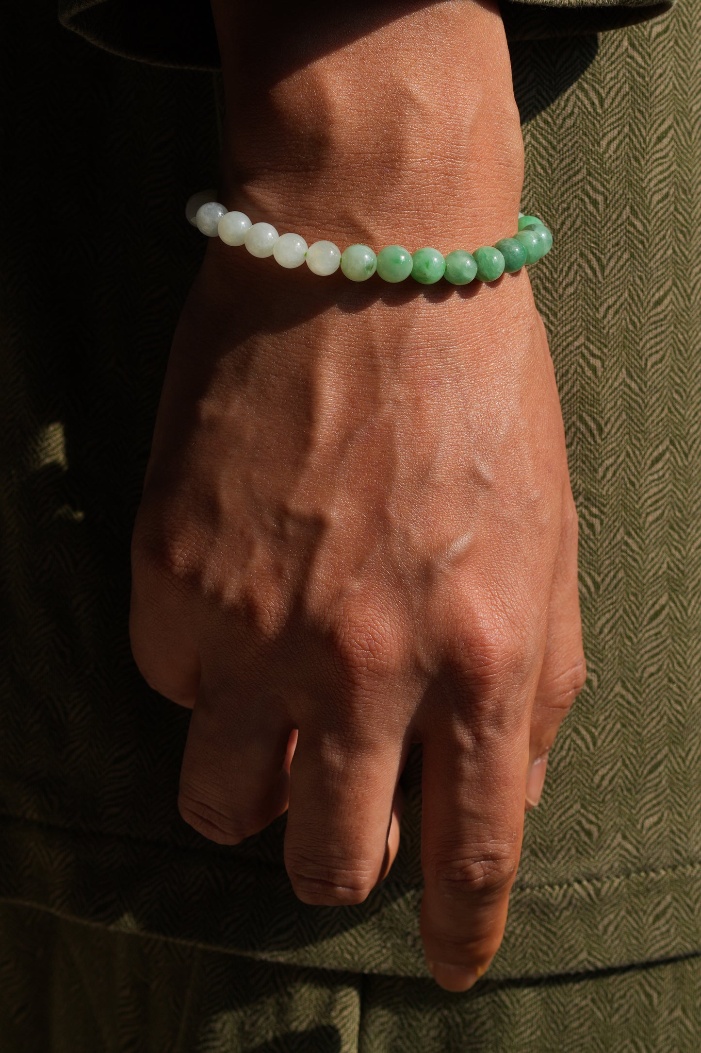 "Early Spring" Jade Beaded Bracelet