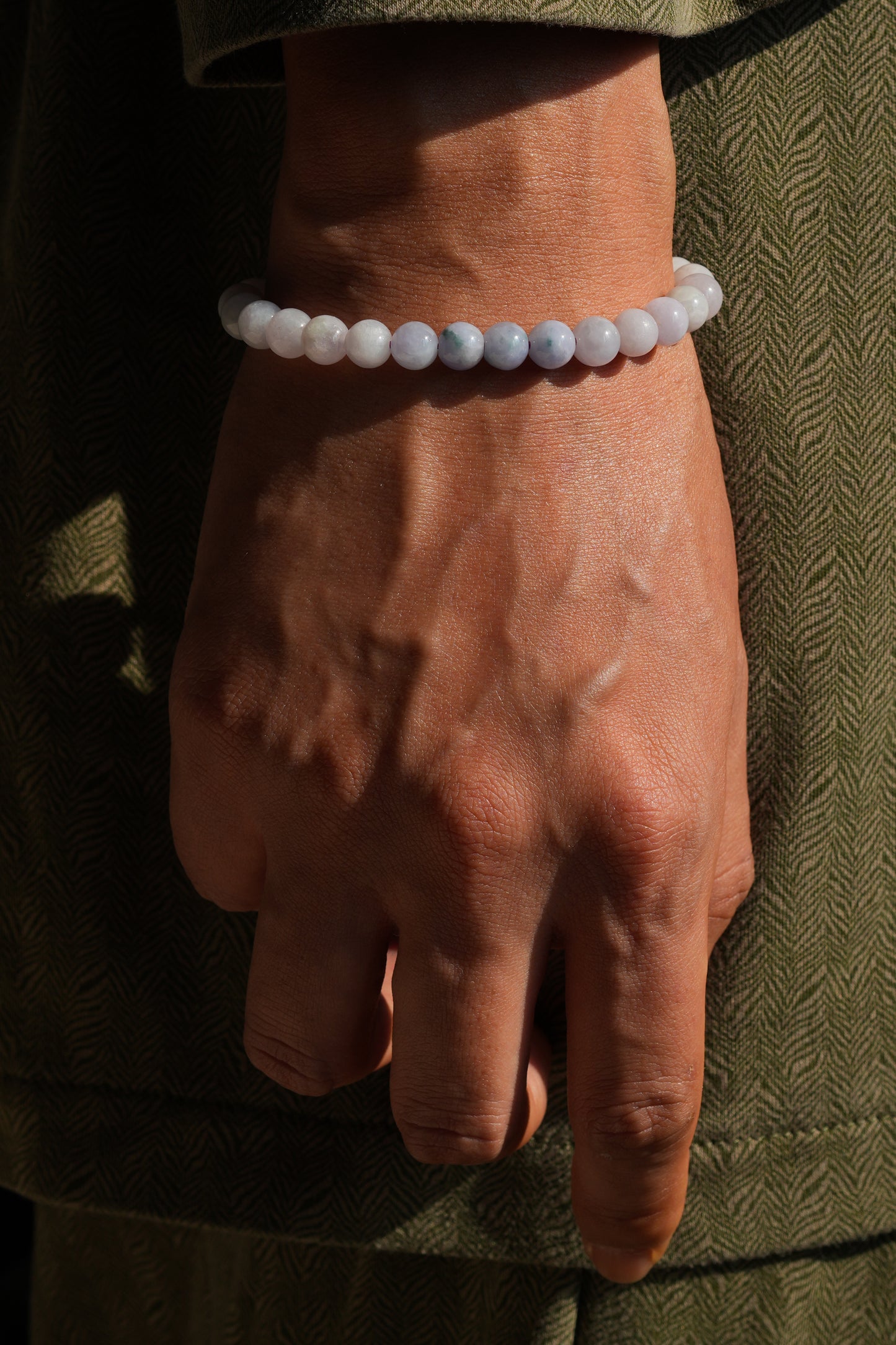 "Water Lily" Jade Beaded Bracelet