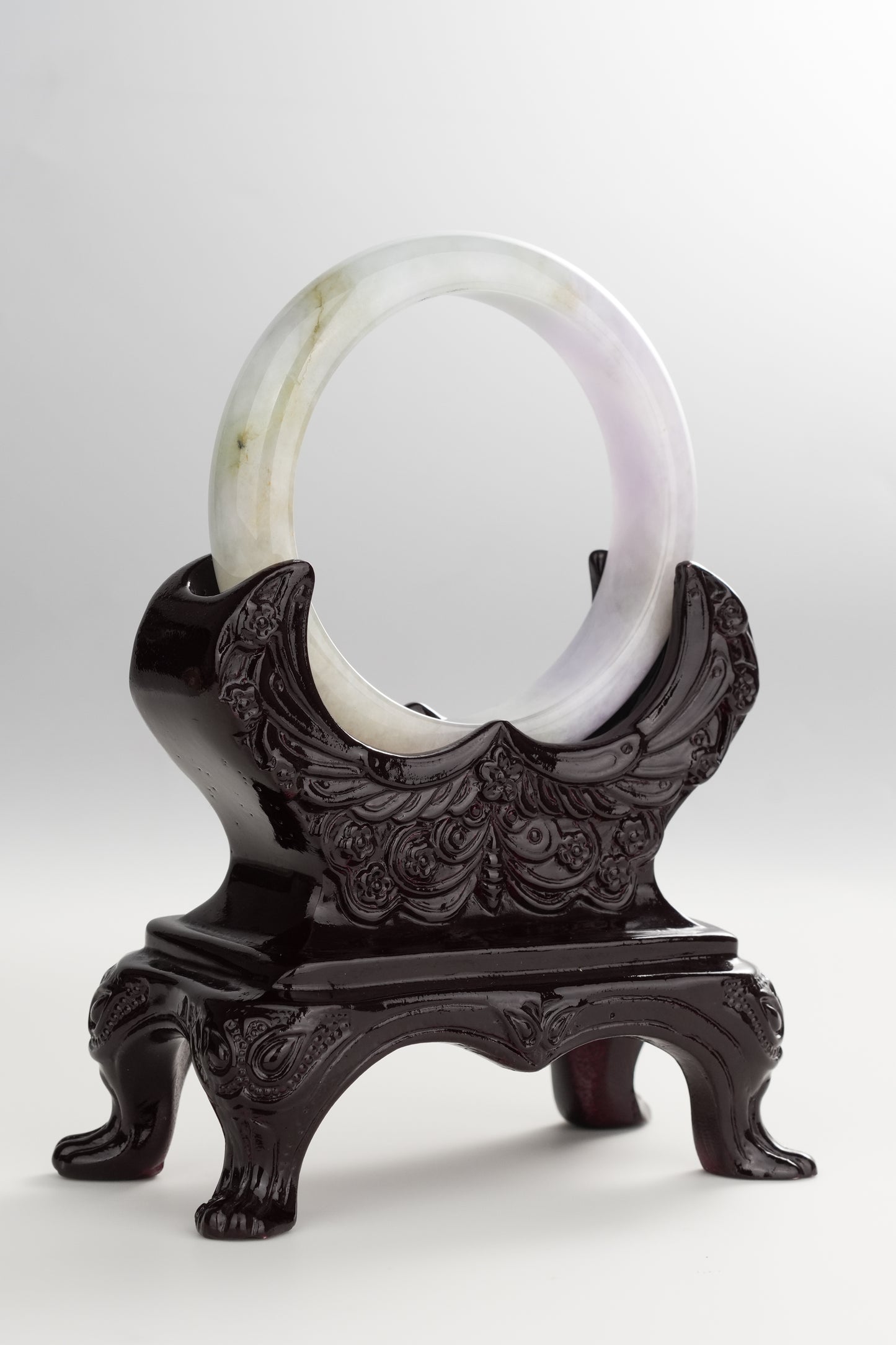 #0269 Lavender Green Yellow Jade Bangle Size 51.3