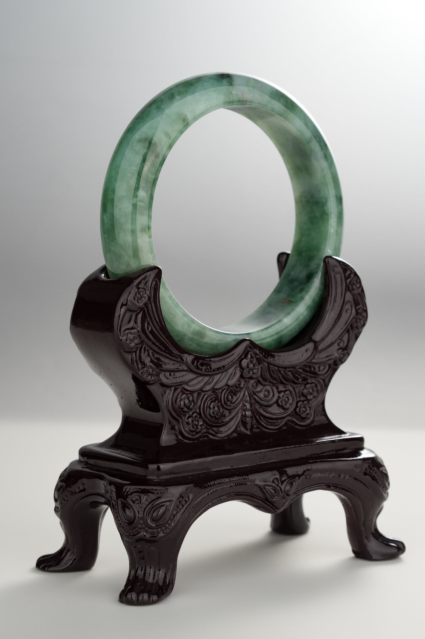 #0294 Rich Green Jade Bangle Size 54.5