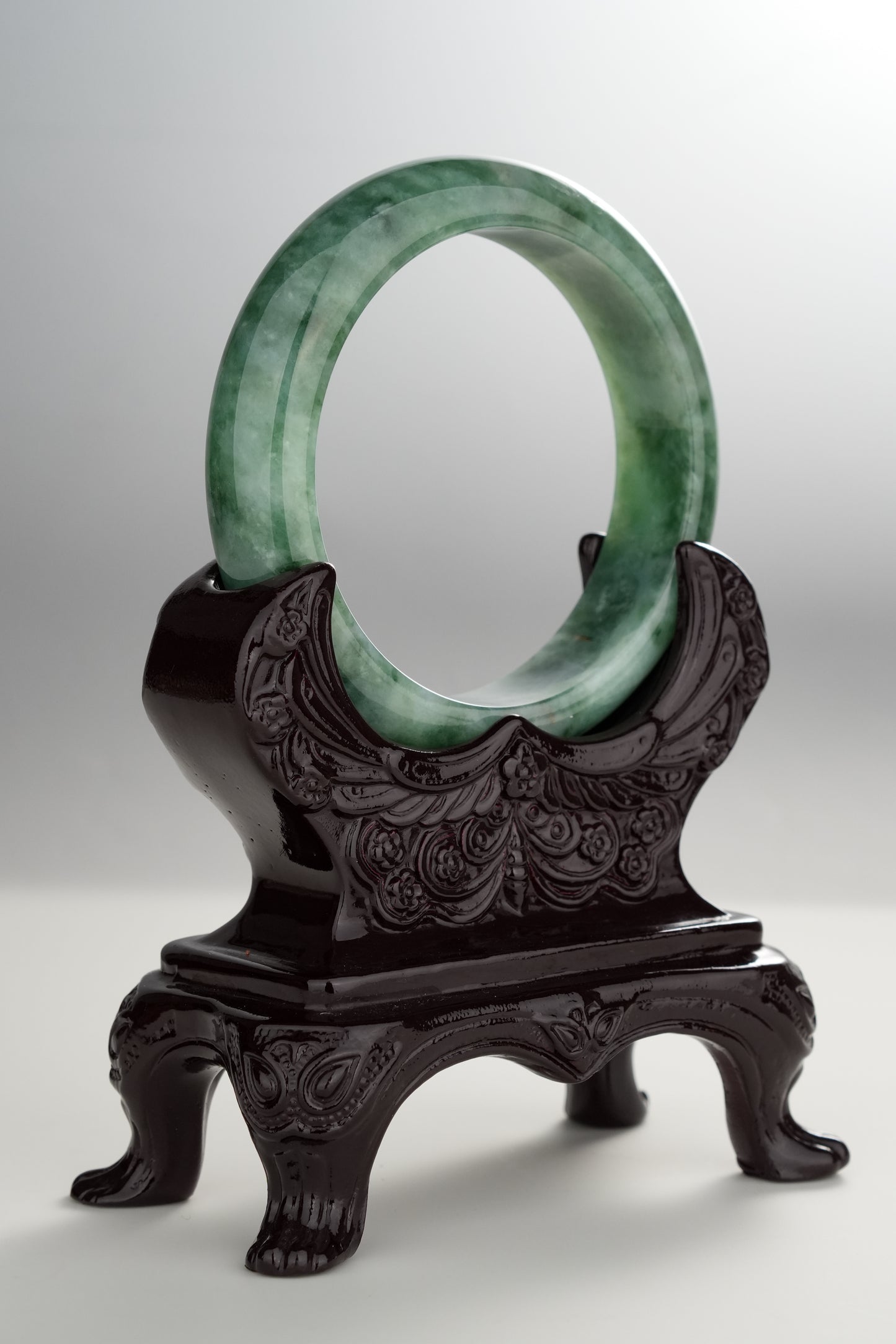#0294 Rich Green Jade Bangle Size 54.5