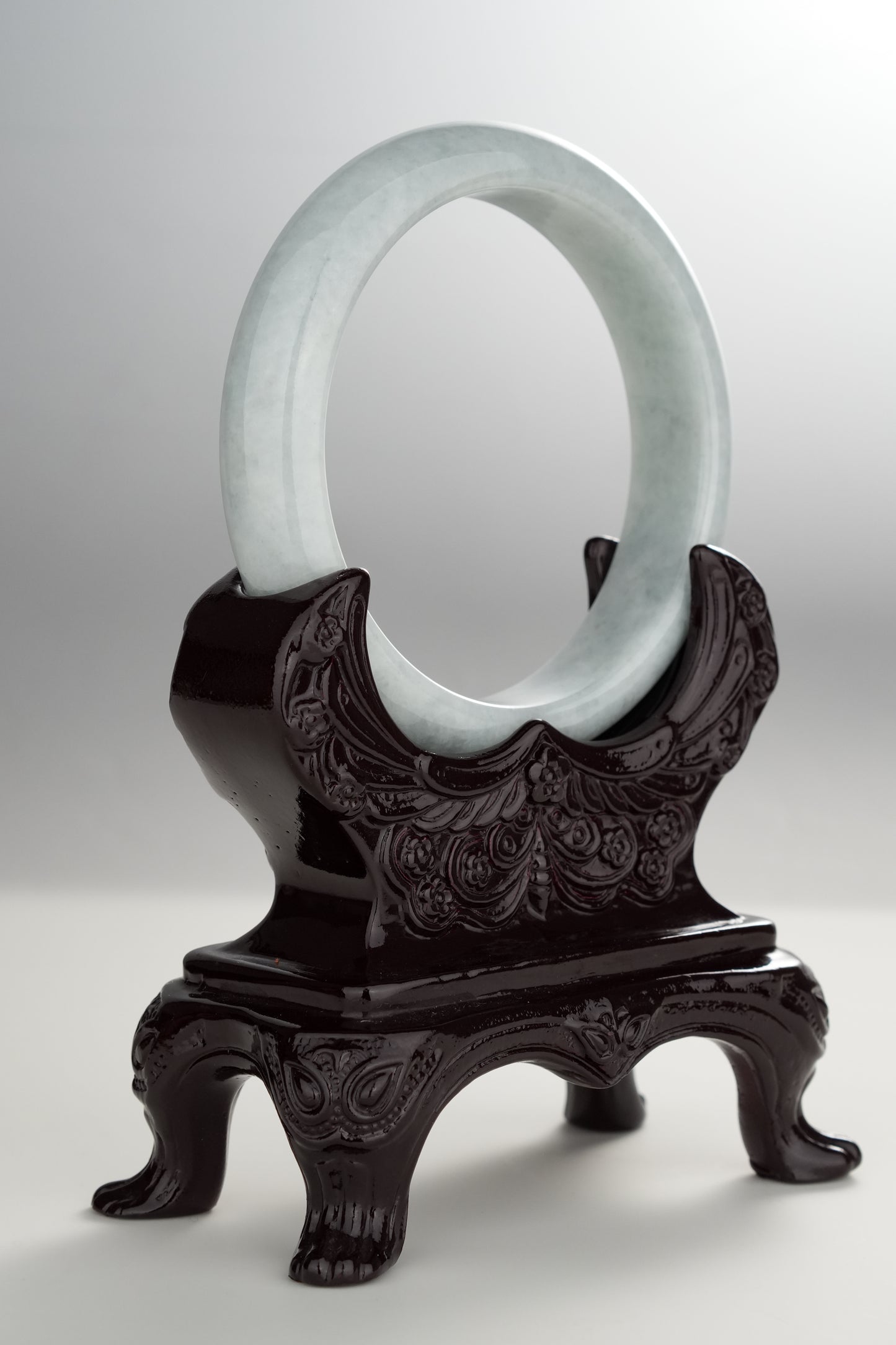 #0297 Greyish Blue Jade Bangle Size 58.5