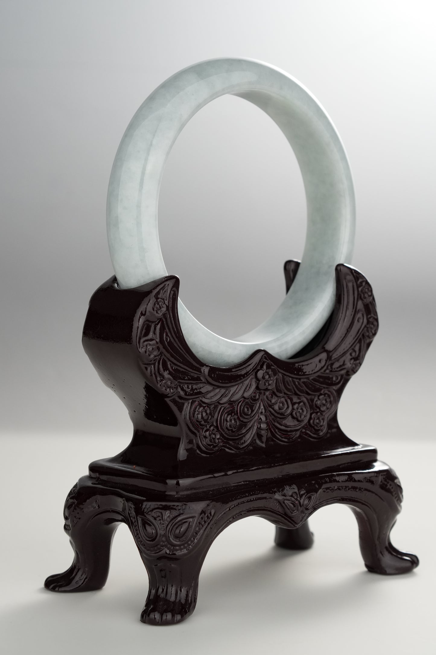 #0297 Greyish Blue Jade Bangle Size 58.5
