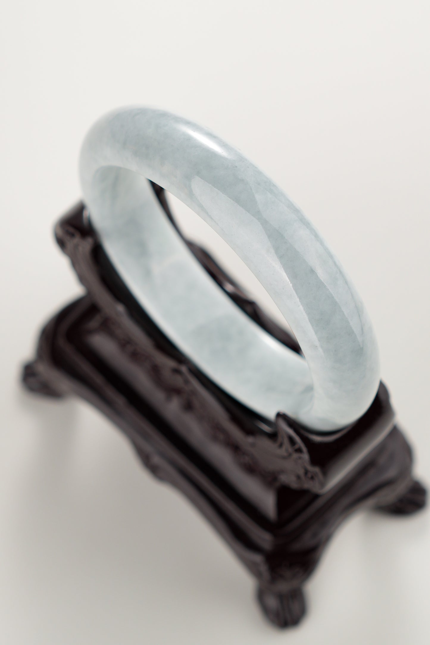 #0297 Greyish Blue Jade Bangle Size 58.5