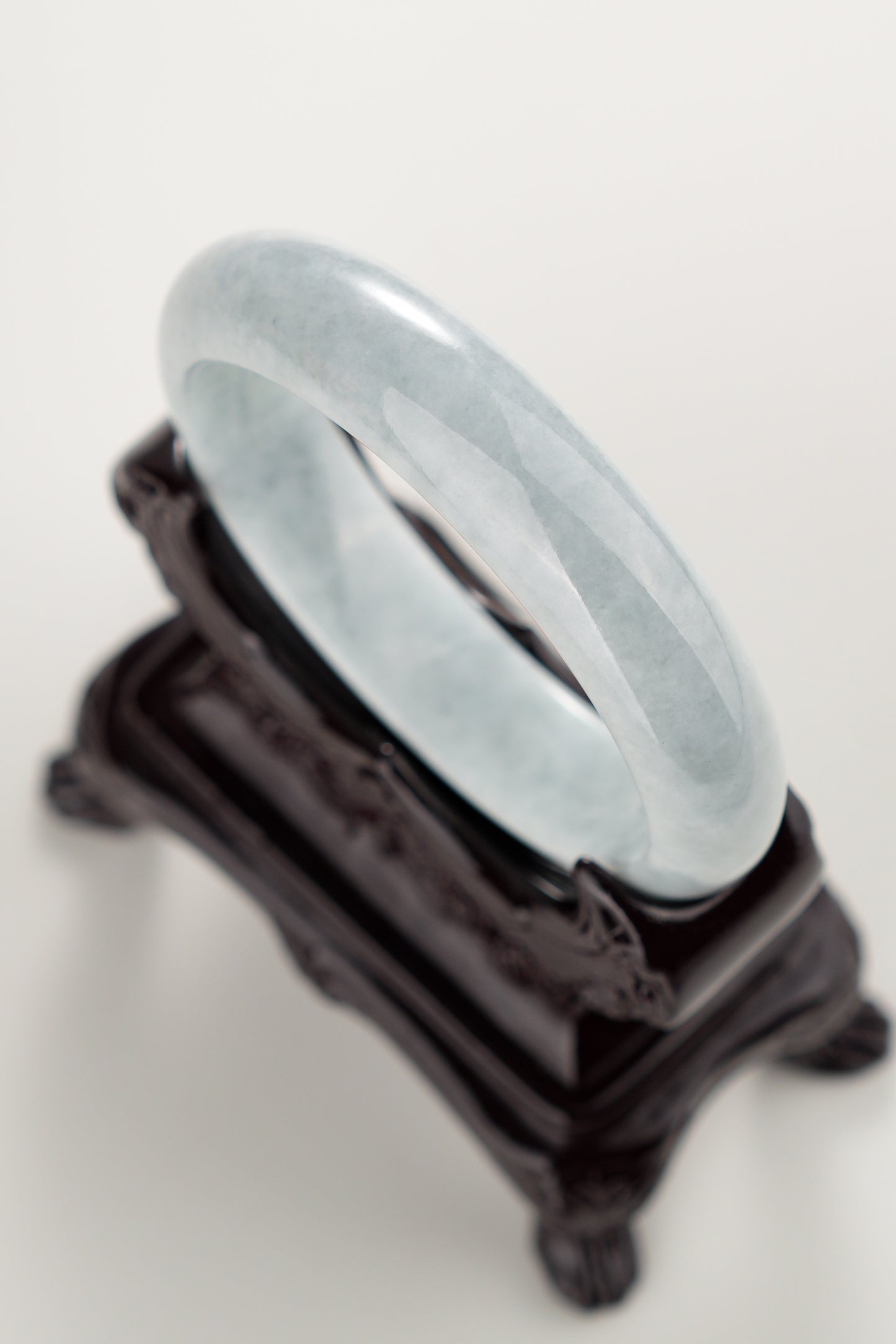 #0297 Greyish Blue Jade Bangle Size 58.5