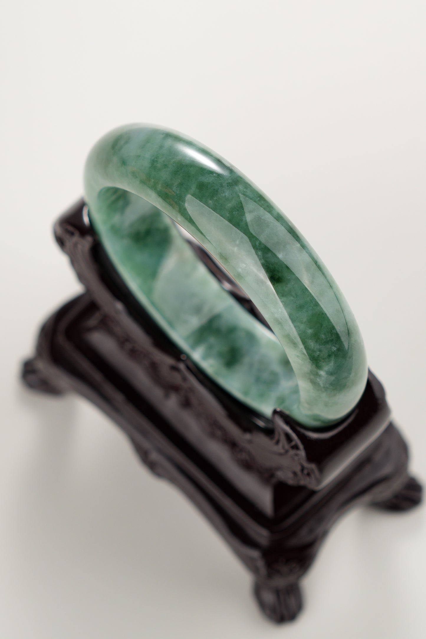 #0294 Rich Green Jade Bangle Size 54.5
