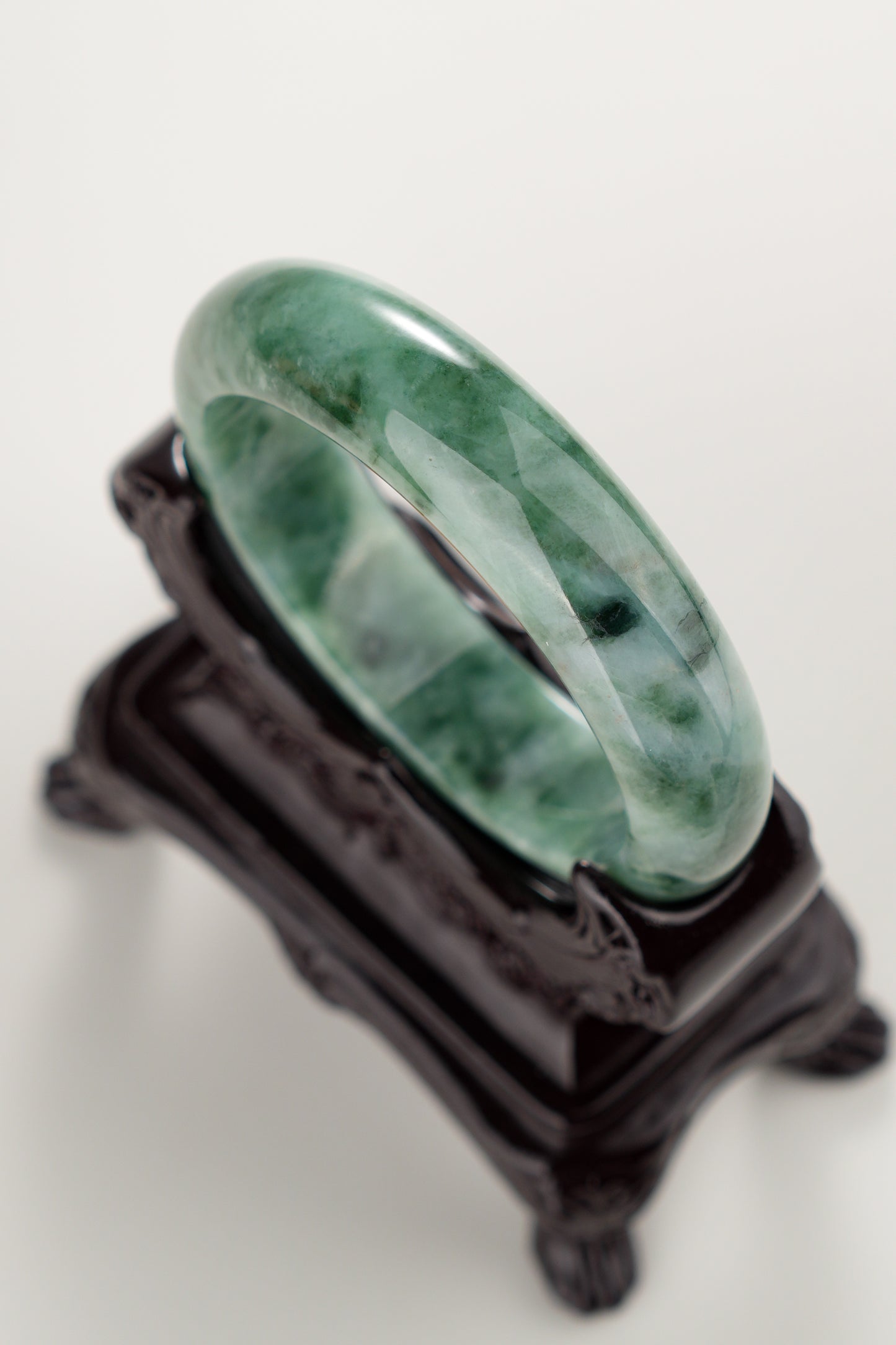 #0294 Rich Green Jade Bangle Size 54.5