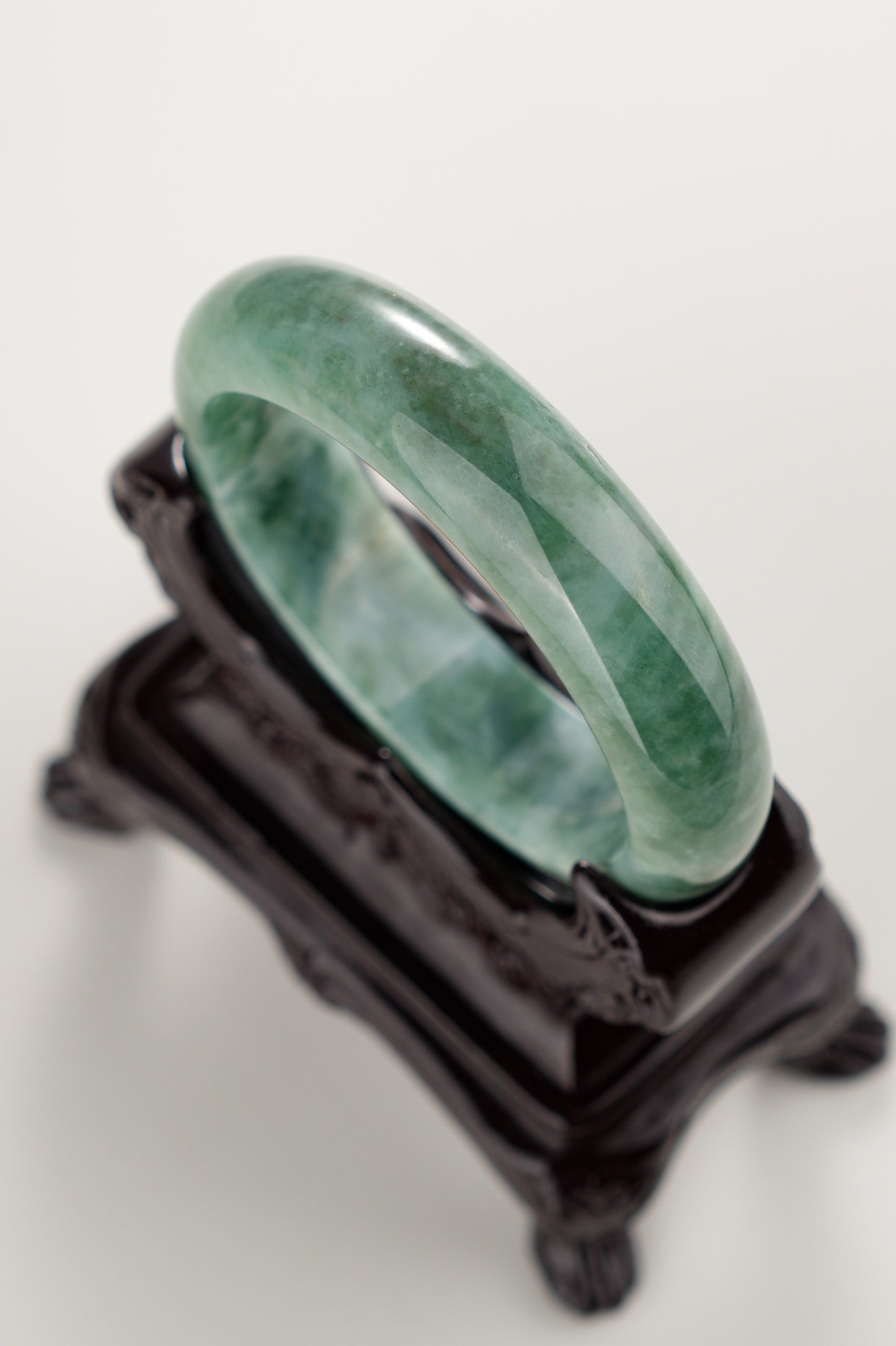 #0294 Rich Green Jade Bangle Size 54.5
