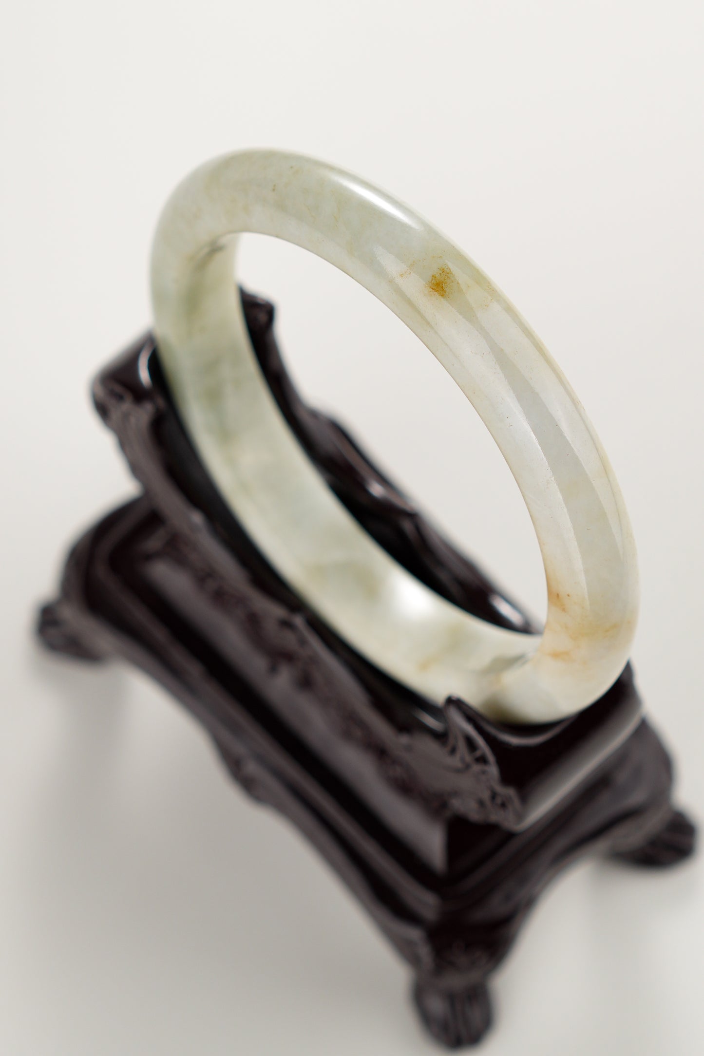 #0283 Light Green Yellow Jade Bangle Size 59.7