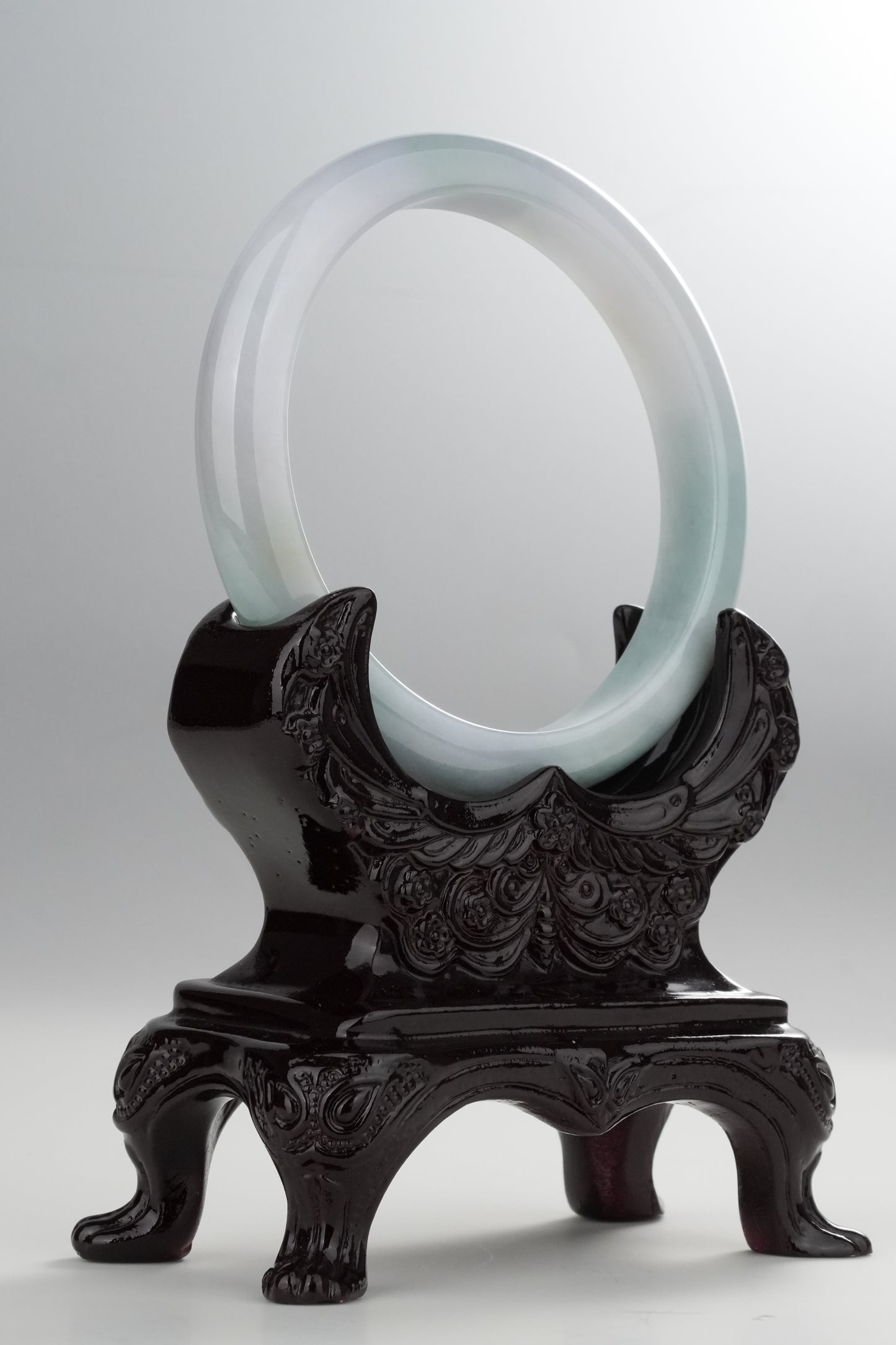 #0333 Bluish Green Jade Bangle Size 62.1