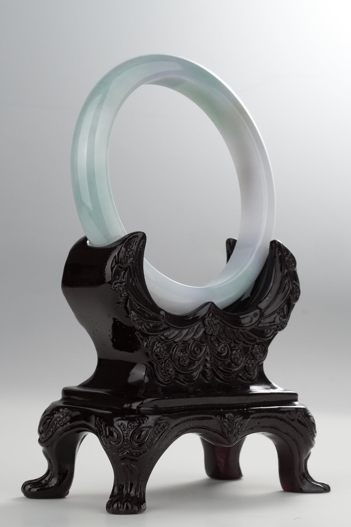 #0333 Bluish Green Jade Bangle Size 62.1