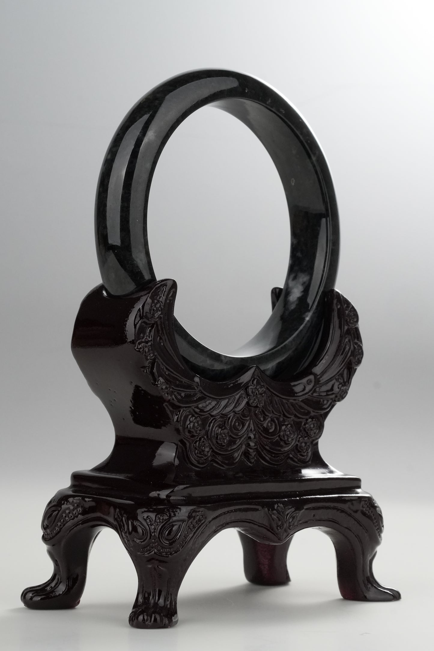 #0323 Black Jade Bangle Size 58.5