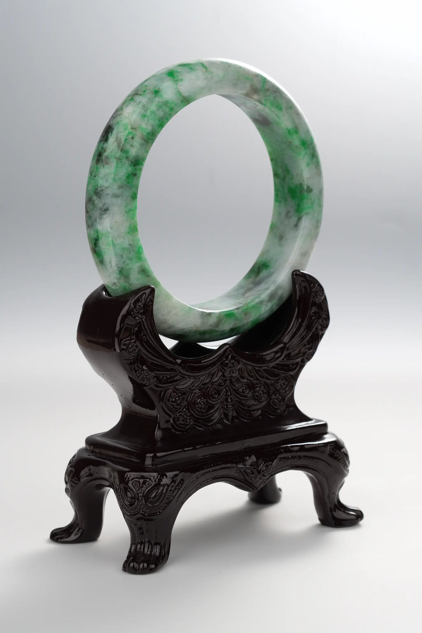 #0019 Rich Green Jadeite Jade Bangle Size 60.3