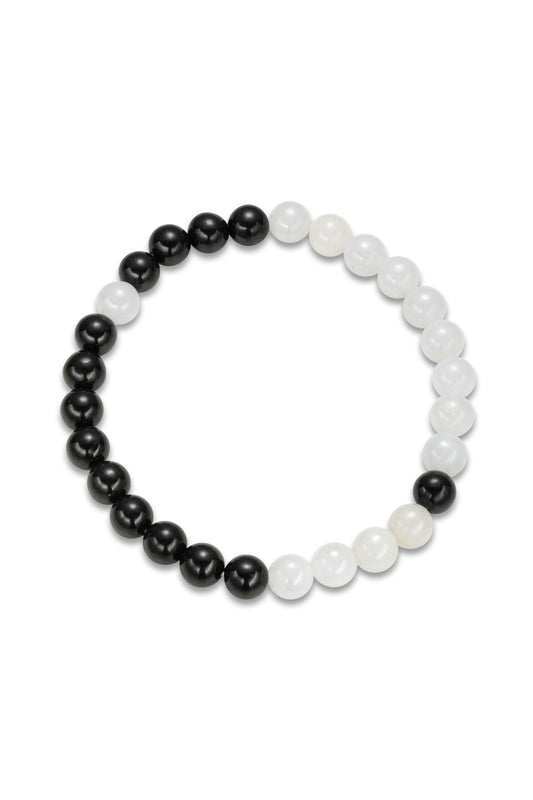 "Yin Yang" Jade Beaded Bracelet