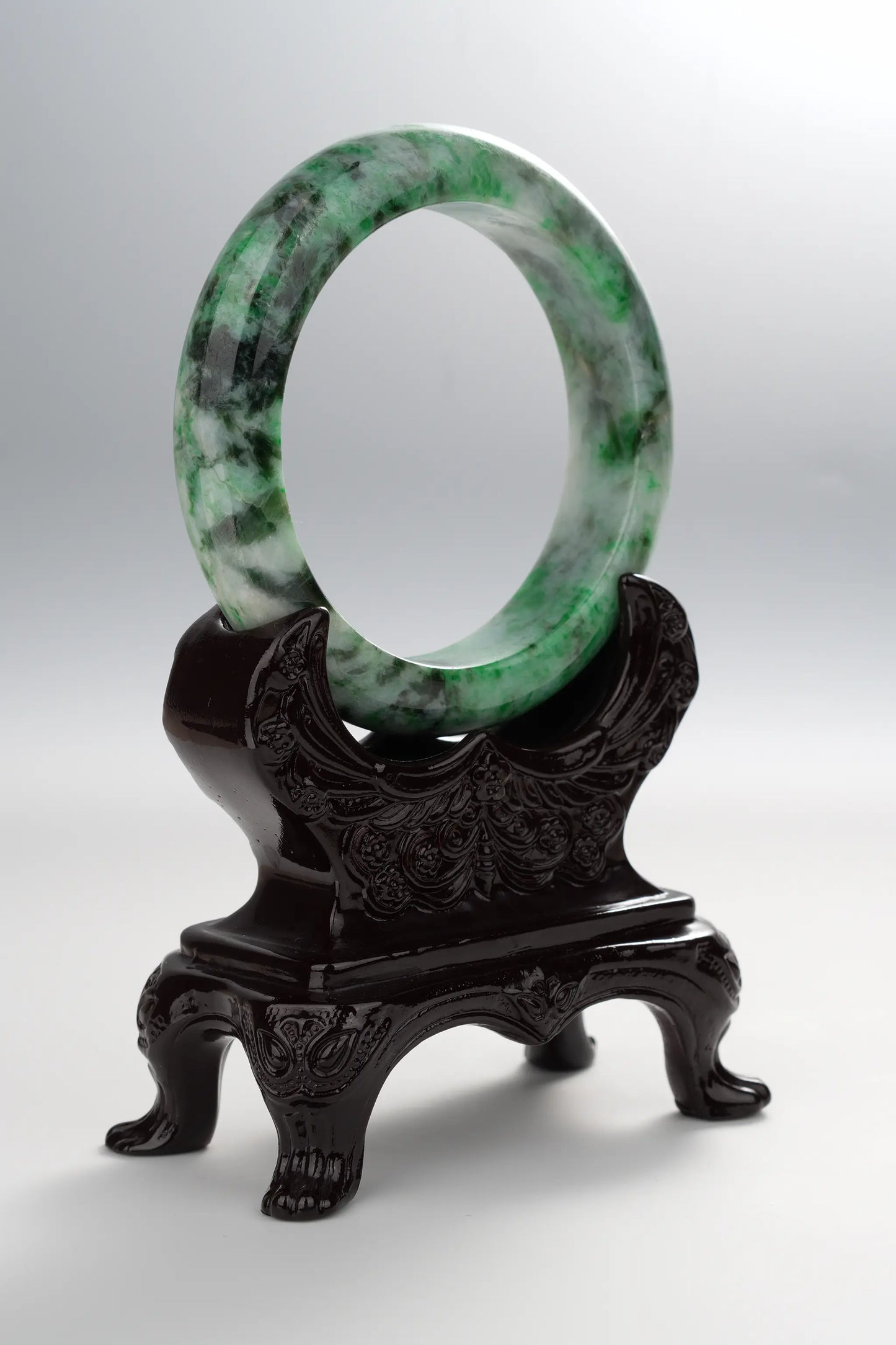 #0019 Rich Green Jadeite Jade Bangle Size 60.3