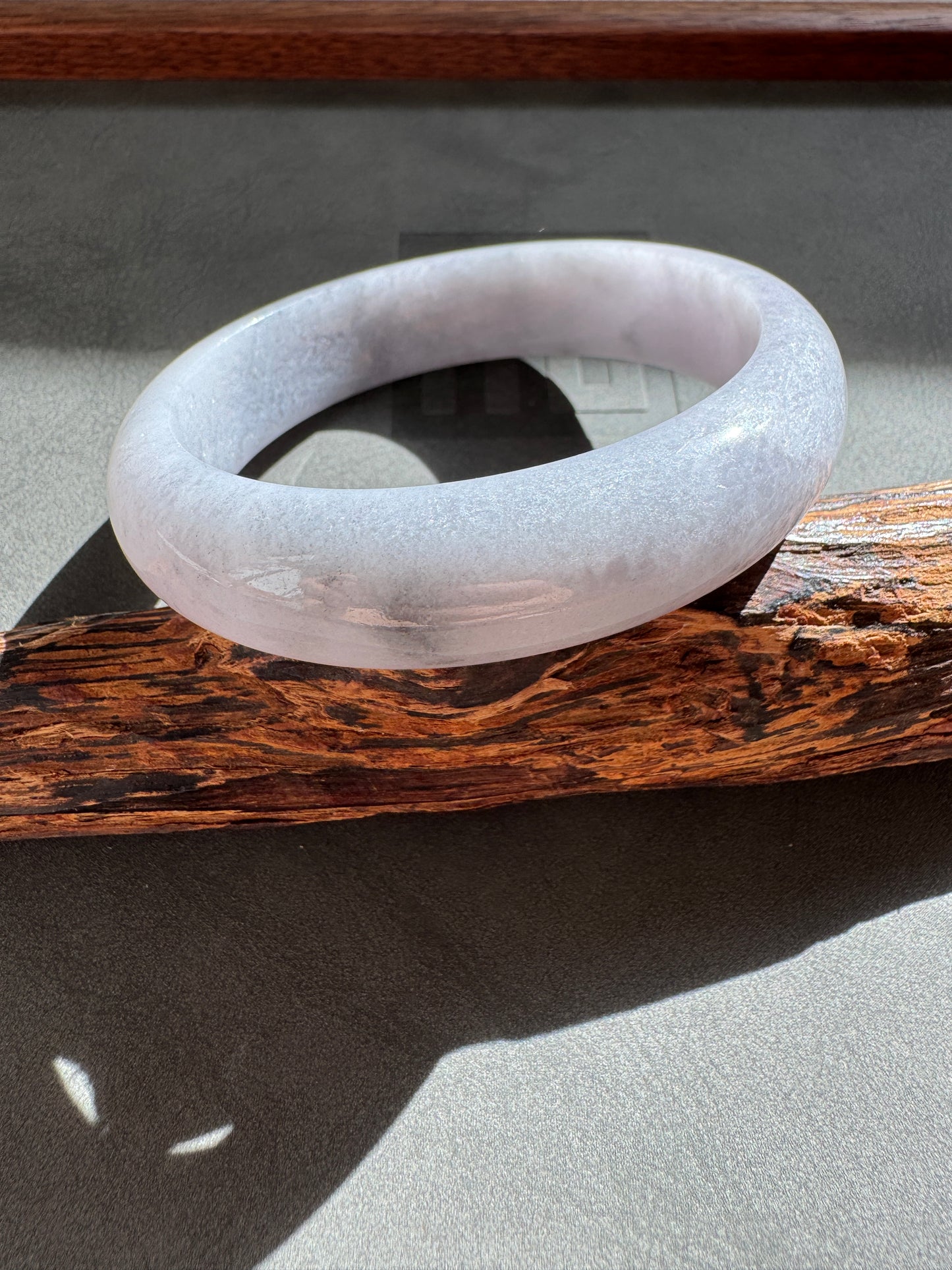 #0319 Lavender Ink Jade Bangle Size 58.7
