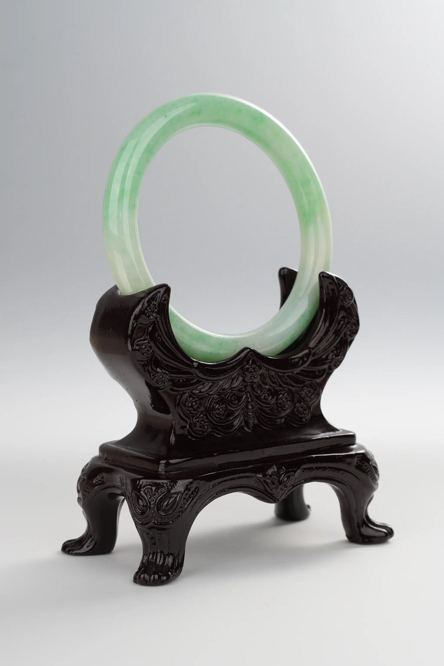 #0011 Sun Green Jadeite Jade Bangle Size 57.3 (fits up to 58.5)