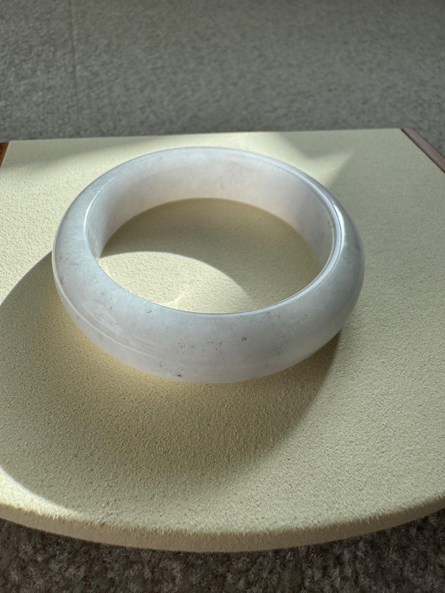 #0263 Icy Lavender Splash-Ink Jade Bangle Size 54.1