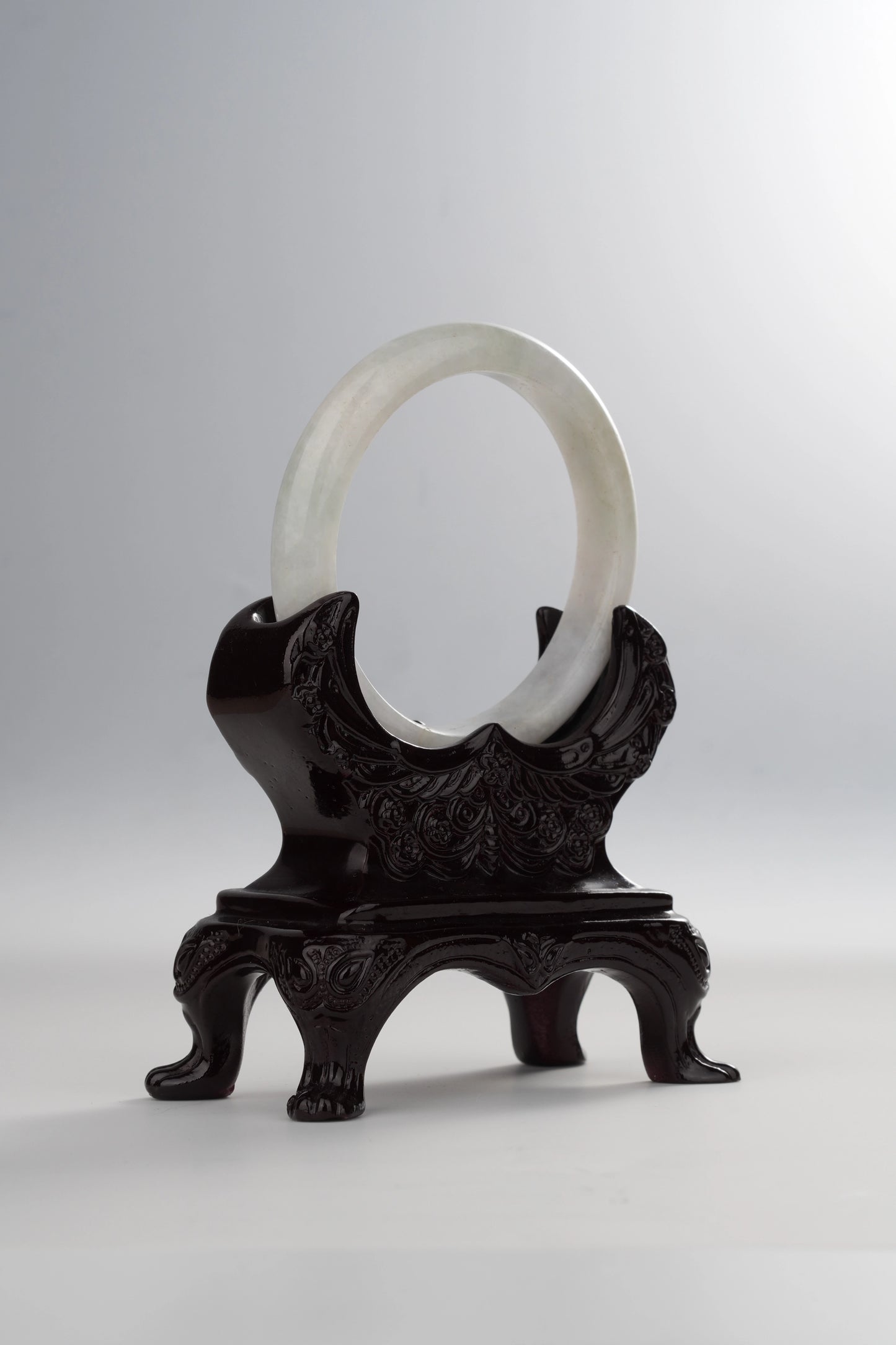 #0029 White Light Yellow Jadeite Jade Bangle Size 54.9