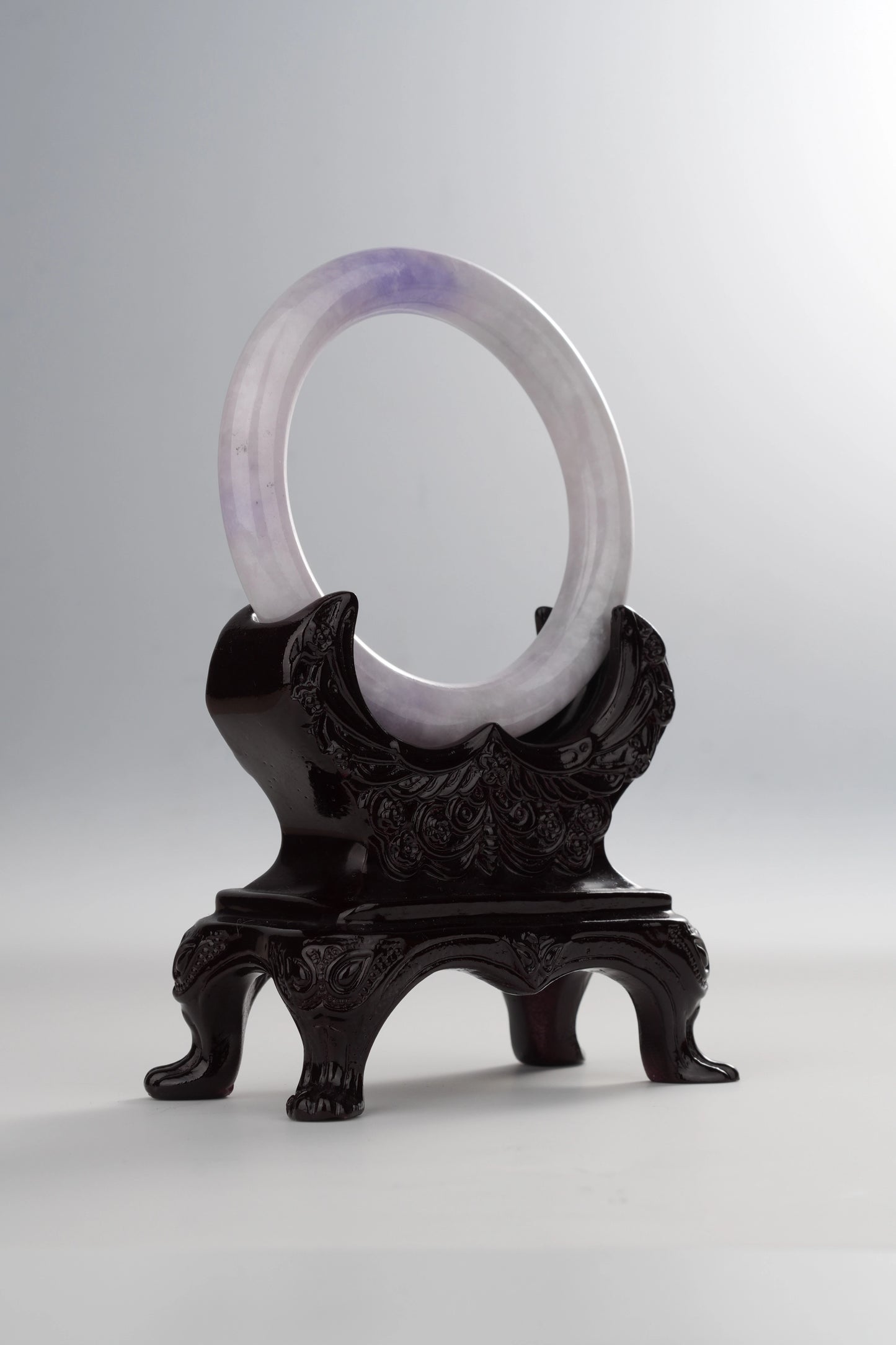 #0031 Rich Lavender Jadeite Jade Bangle Size 58.6 (fits up to 60)