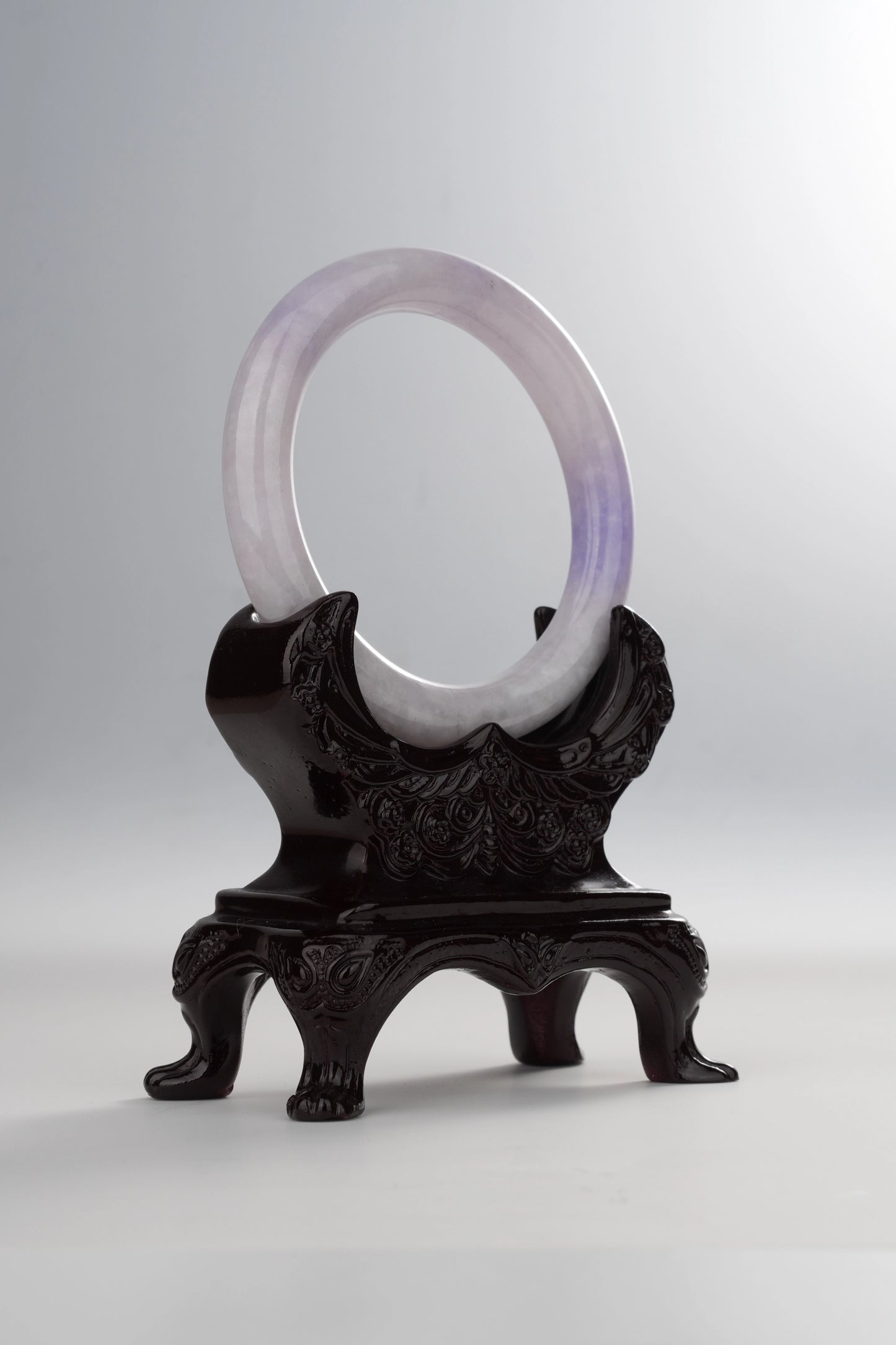 #0031 Rich Lavender Jadeite Jade Bangle Size 58.6 (fits up to 60)