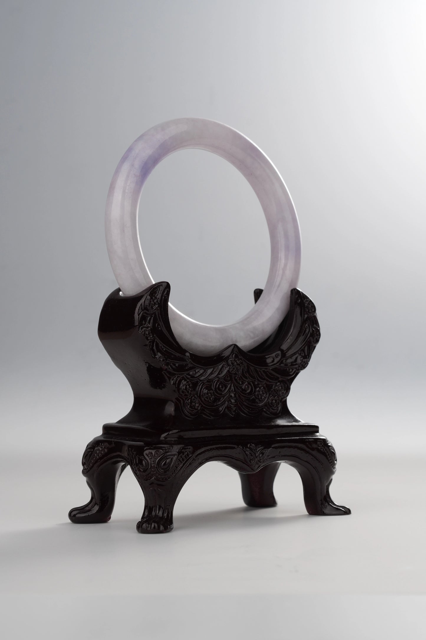 #0031 Rich Lavender Jadeite Jade Bangle Size 58.6 (fits up to 60)