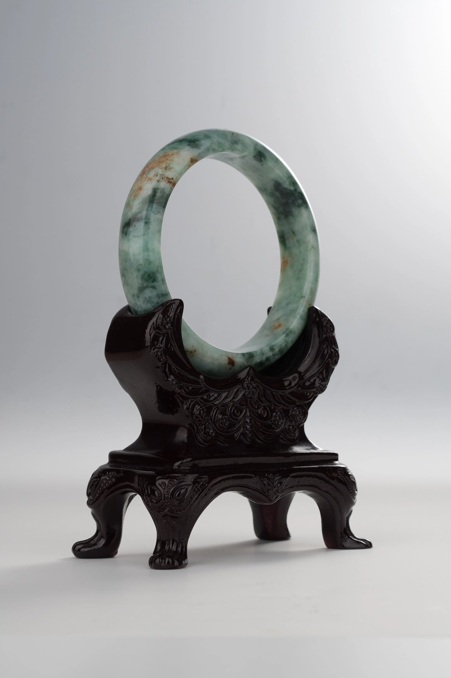 #0039 Green Jadeite Jade Bangle Size 59
