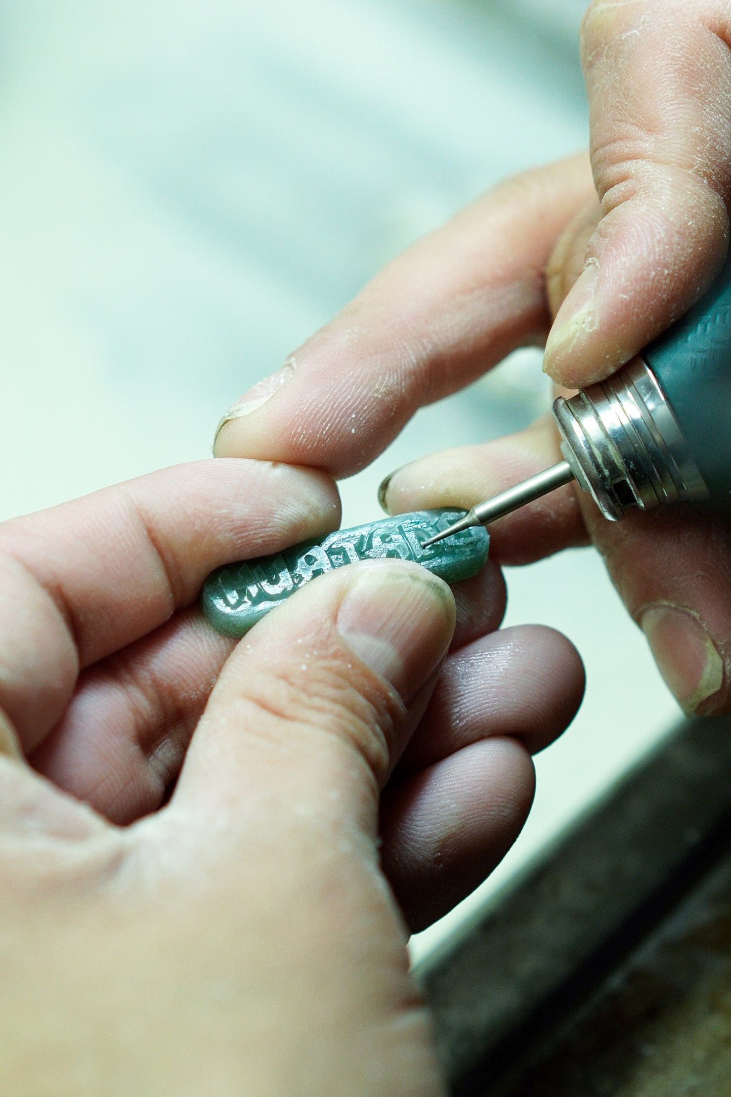 Custom Jade Nameplate Solid 18K Gold Necklace