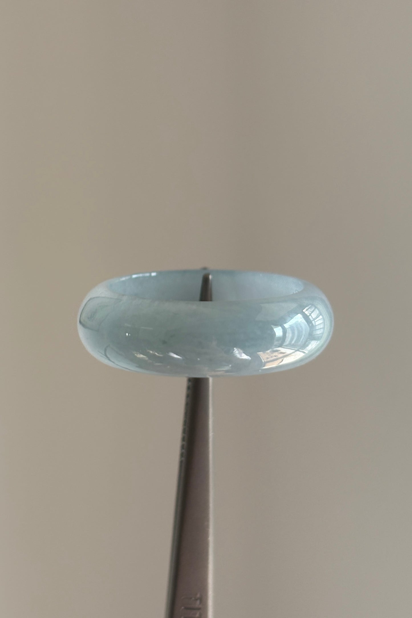 #R0617 Icy Rich Bluish Lavender Jadeite Jade Band Ring Size 7.75