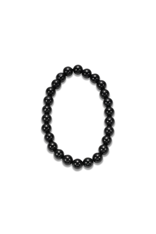 Black Jadeite Jade Beads Bracelet