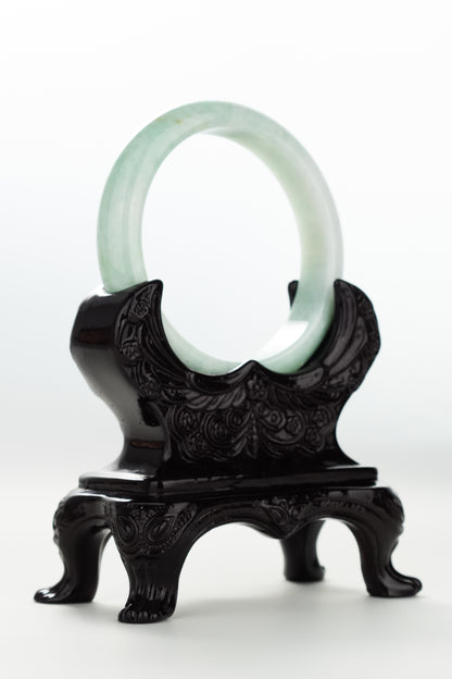 #0059 Apple Green Jadeite Jade Bangle Size 55.3