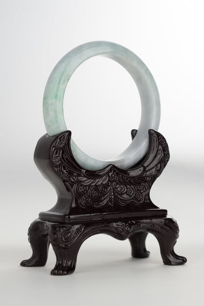 #0187 Green Blue Jade Bangle Size 58.6