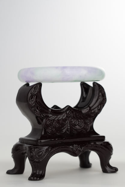 #0212 Spring Lavender Green Jade Bangle Size 56.8