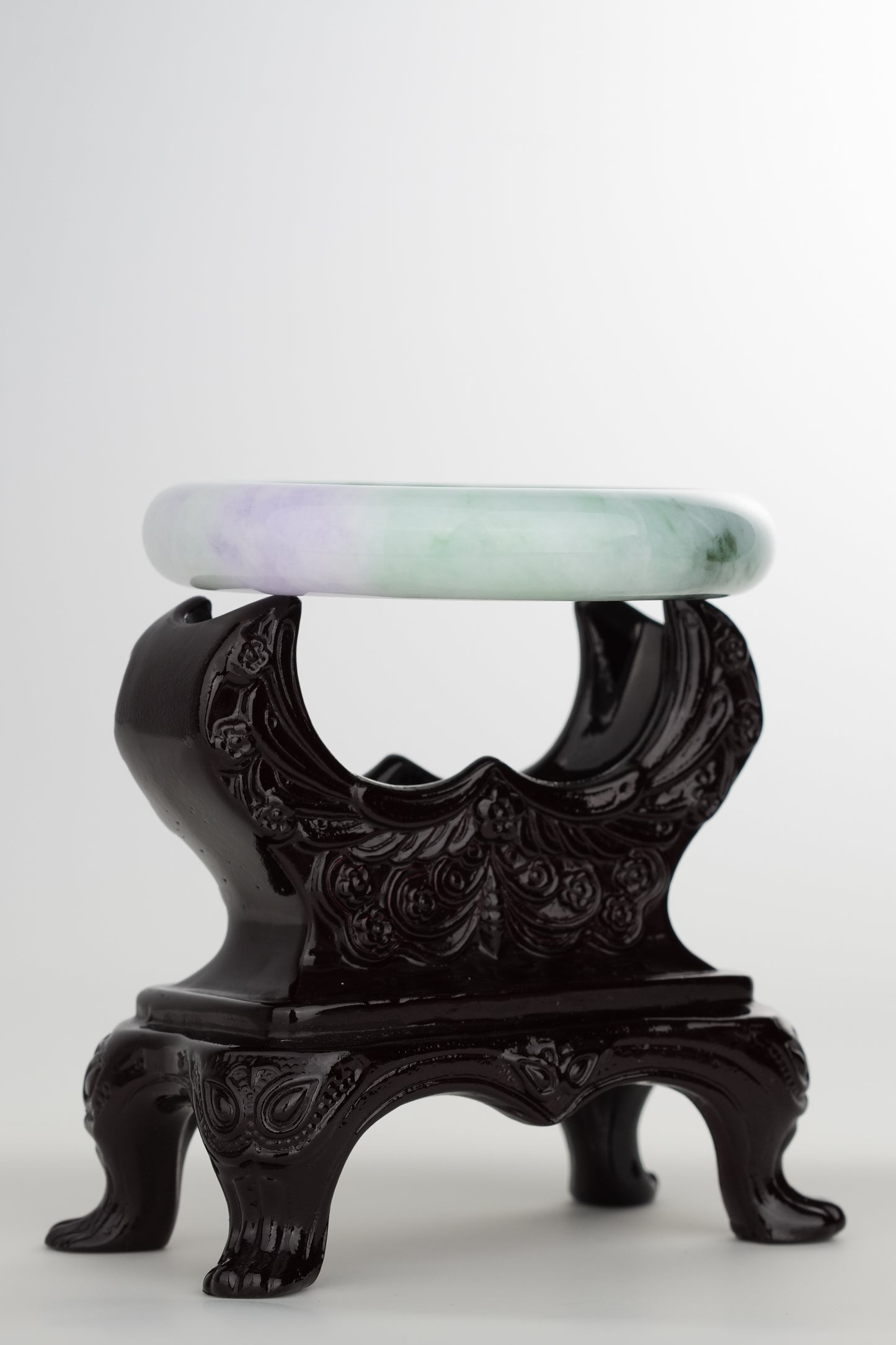 #0212 Spring Lavender Green Jade Bangle Size 56.8