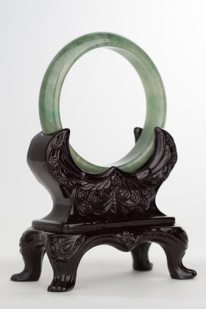 #0217 Olive Green Jade Bangle Size 58.7