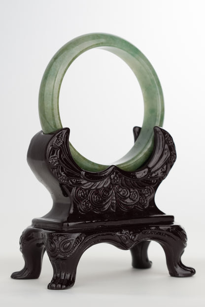 #0217 Olive Green Jade Bangle Size 58.7